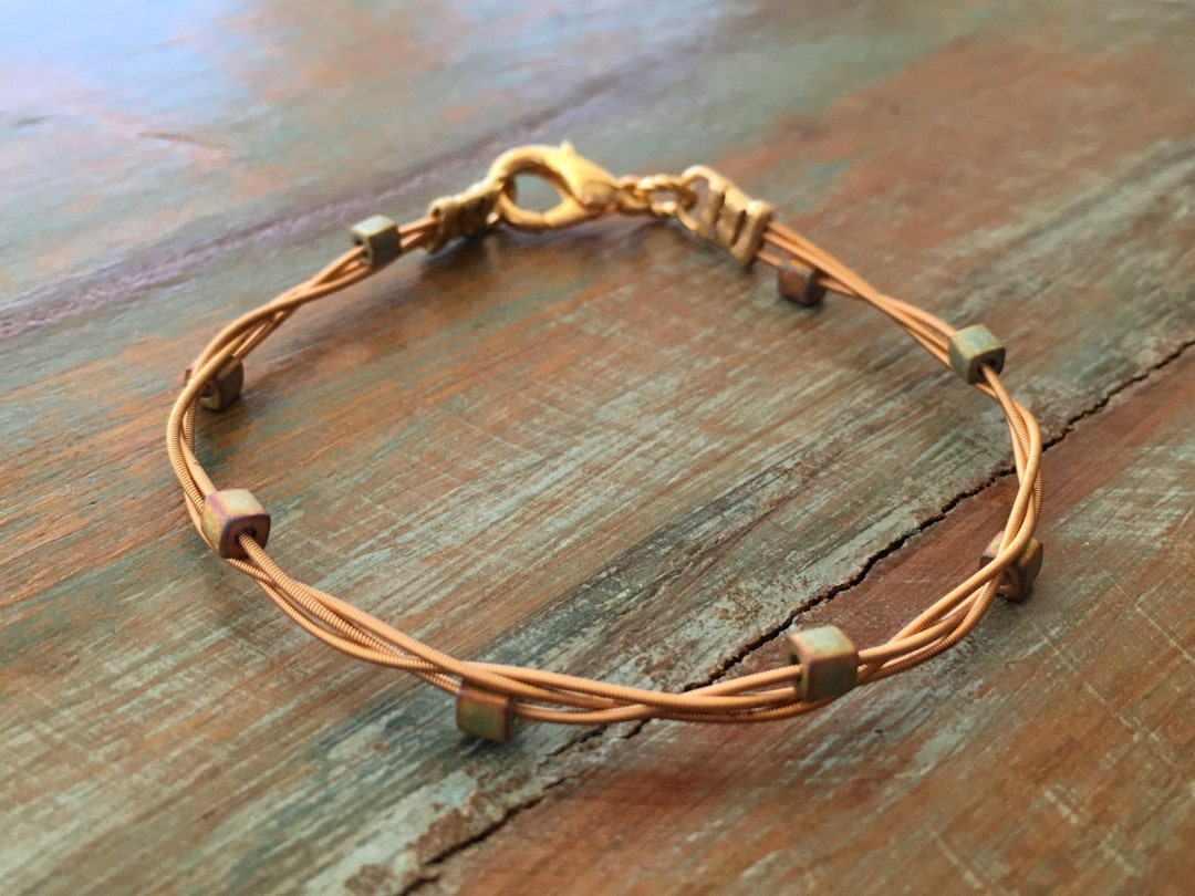 Guitar String Bracelet Recycled Bracelet Music Jewelry Etsy