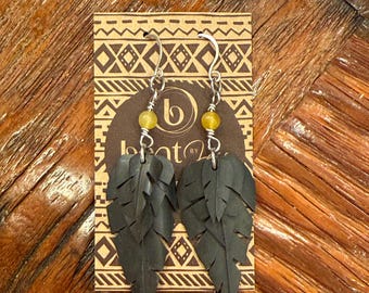 Eco-friendly Upcycled Bicycle Tire Inner Tube Earrings