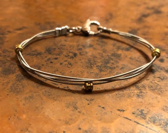 Guitar string bracelet, Recycled bracelet, Music jewelry, Guitar bracelet