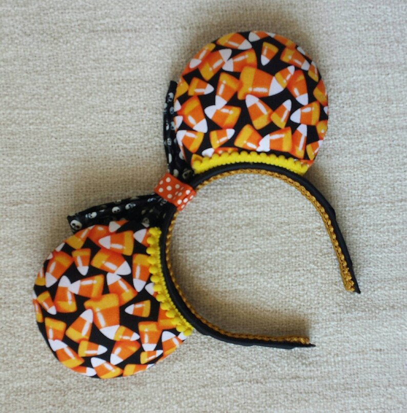 Candy Corn Disney Inspired Minnie Mouse Ears With Glow in the Etsy