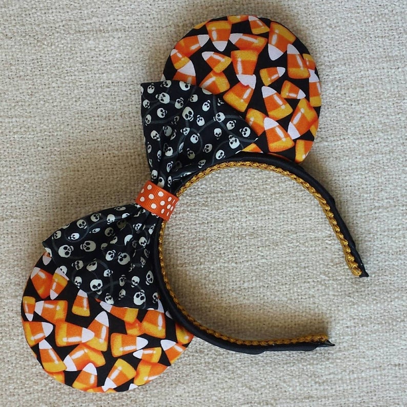 Candy Corn Disney Inspired Minnie Mouse Ears With Glow in the Etsy