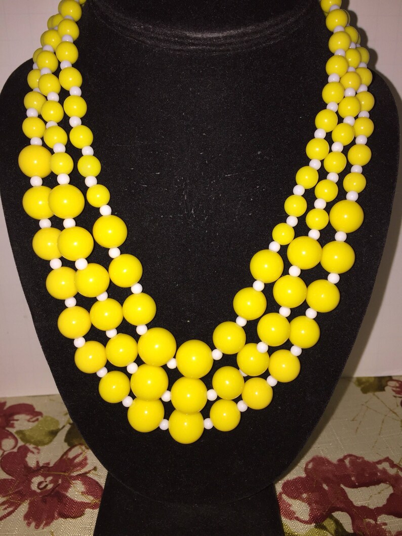 yellow costume jewelry necklace