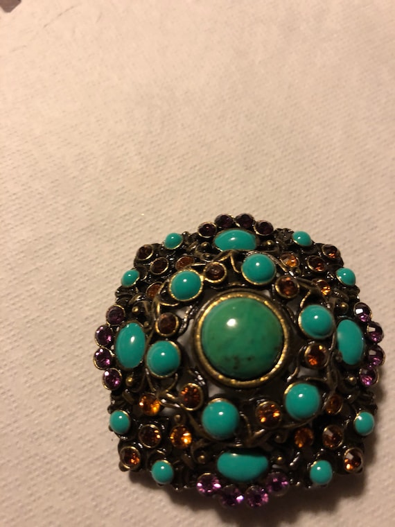 Vtg pin, Joan Rivers ,colorful brooch, joan rivers
