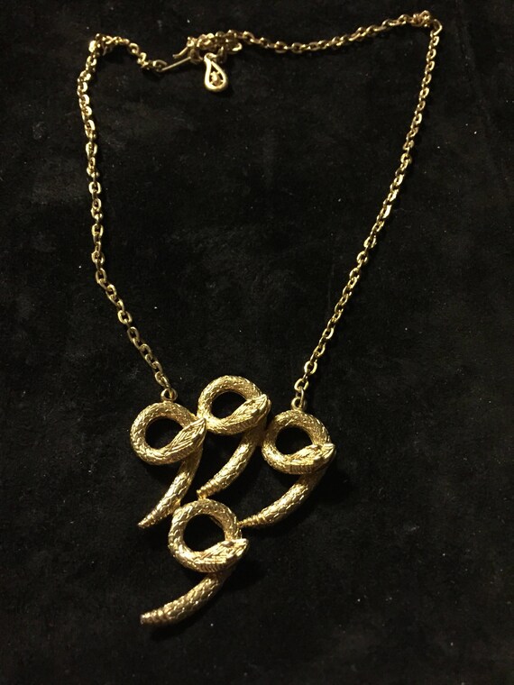 Vtg, Coro necklace Coro snake necklace, gold snak