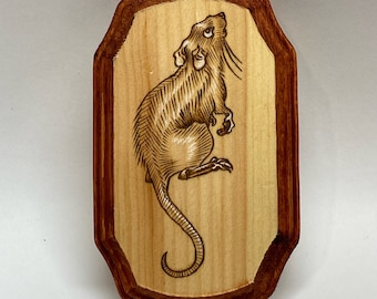 Pyrography Mice Wee Mouse Hand Drawn Pyrography - Etsy