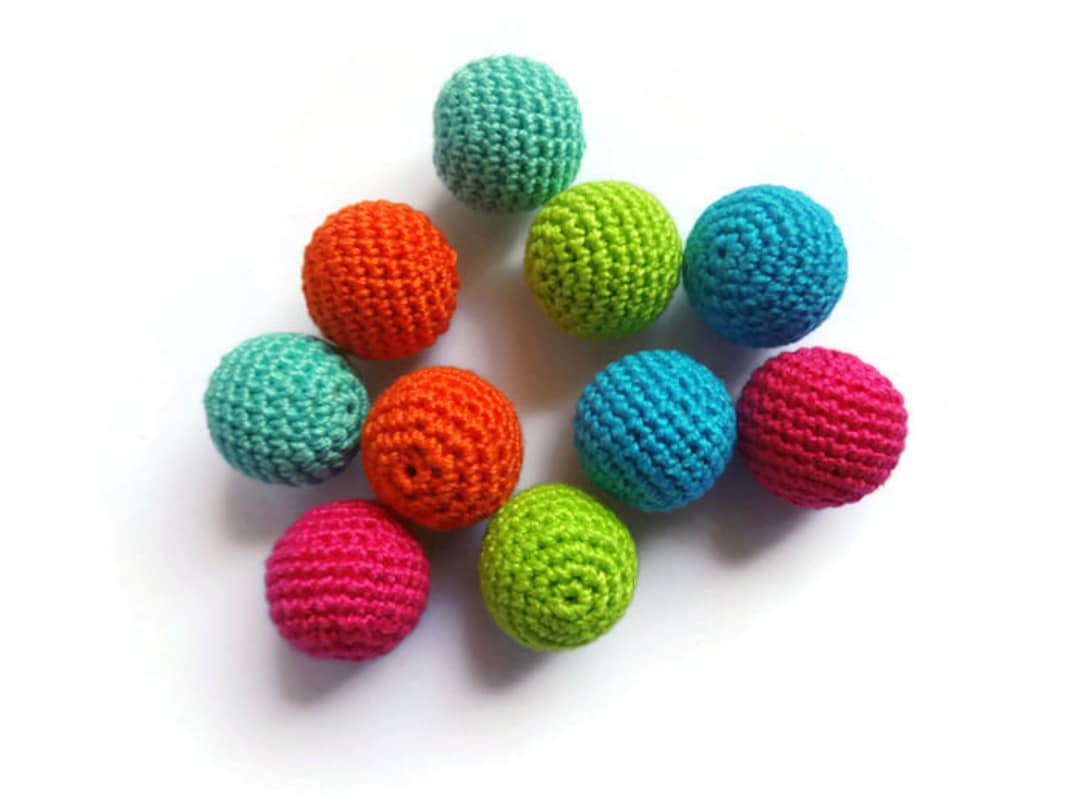 50 Cuentas De Madera De 20mm Para Pulseras Y Collares - Cuentas De Colores Para Manualidades, Bisutería DIY Y Decoración