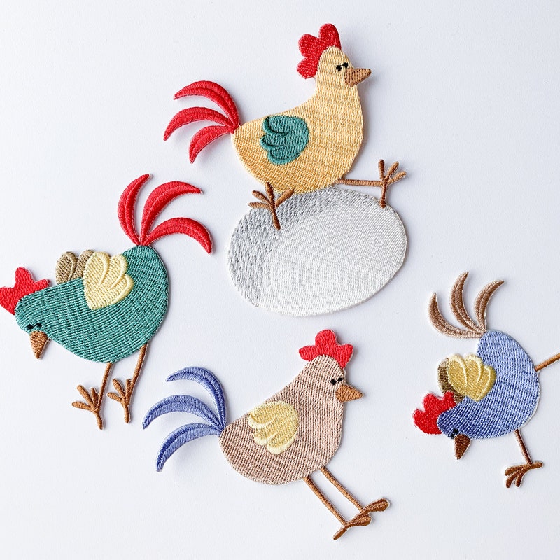 Buy Hen & Chicks Applique Patch Set - Farm, Chicken, Animal Badge (3-pack, Iron On) Online In India - Foto 6