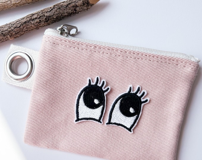Pretty Eyes Iron-On Patches Set of 2 — Anime Doll Eyes Appliqué for Plush / DIY Crafts