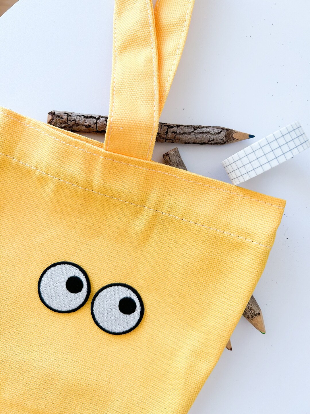 Set von Lustige Augen Aufnäher, Augen gestickte Applikation