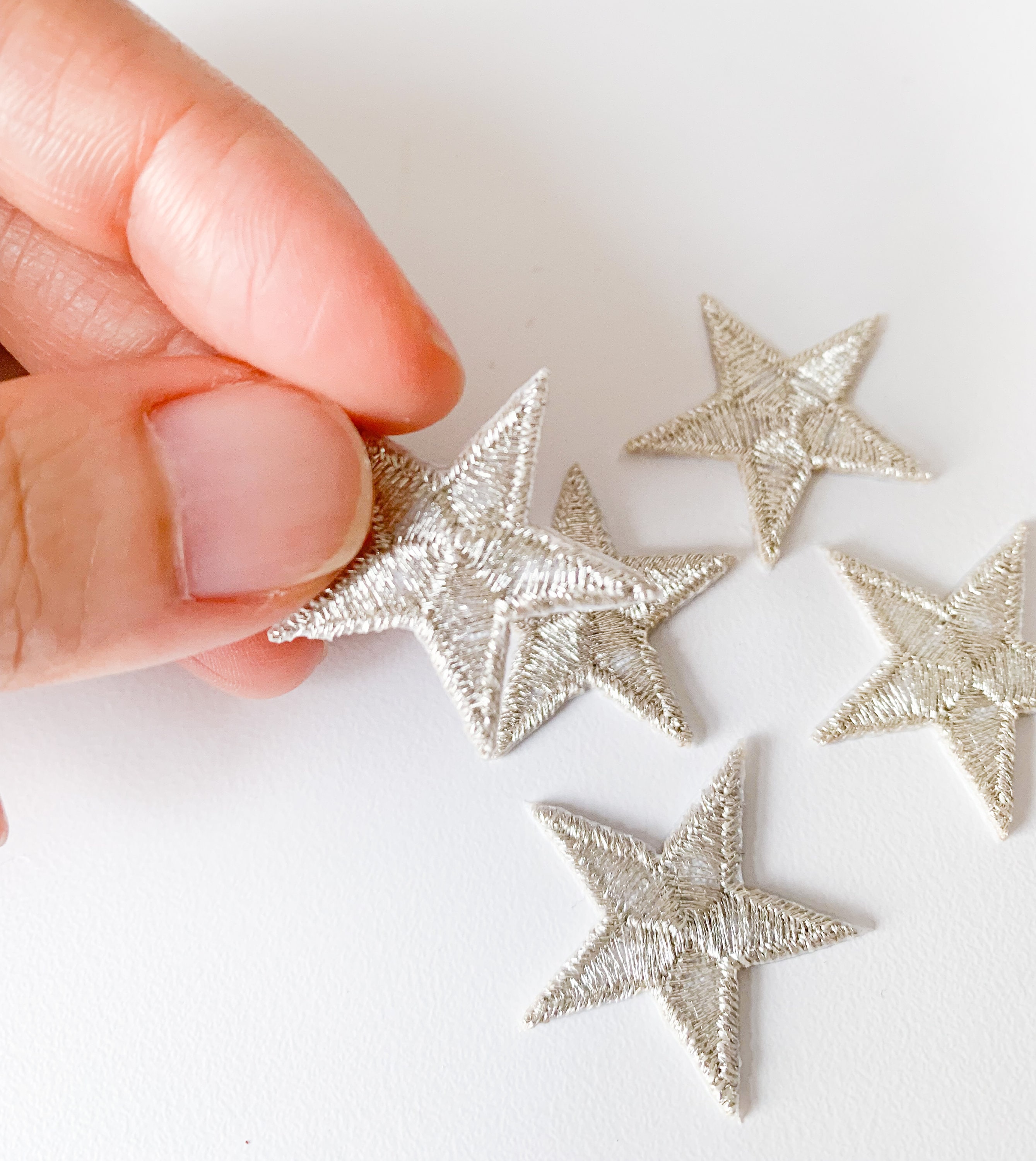Set of Star Patches in Gold or Silver, Mini Star Iron-on Patches ...