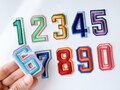 Numbers Iron-on Patches, Sports Numbers Embroidery Patch, Number Embroidered Applique for Jacket Sweatshirt T-shirt Hat Bag product logo