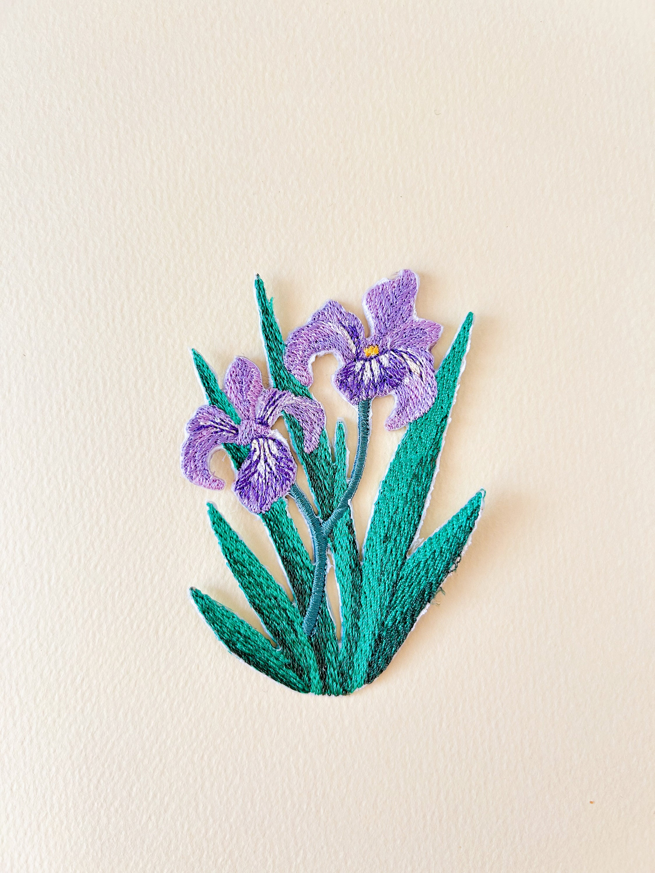 Violet Patch Violet Flower Iron on Patch, Purple Floral Embroidered Applique ...