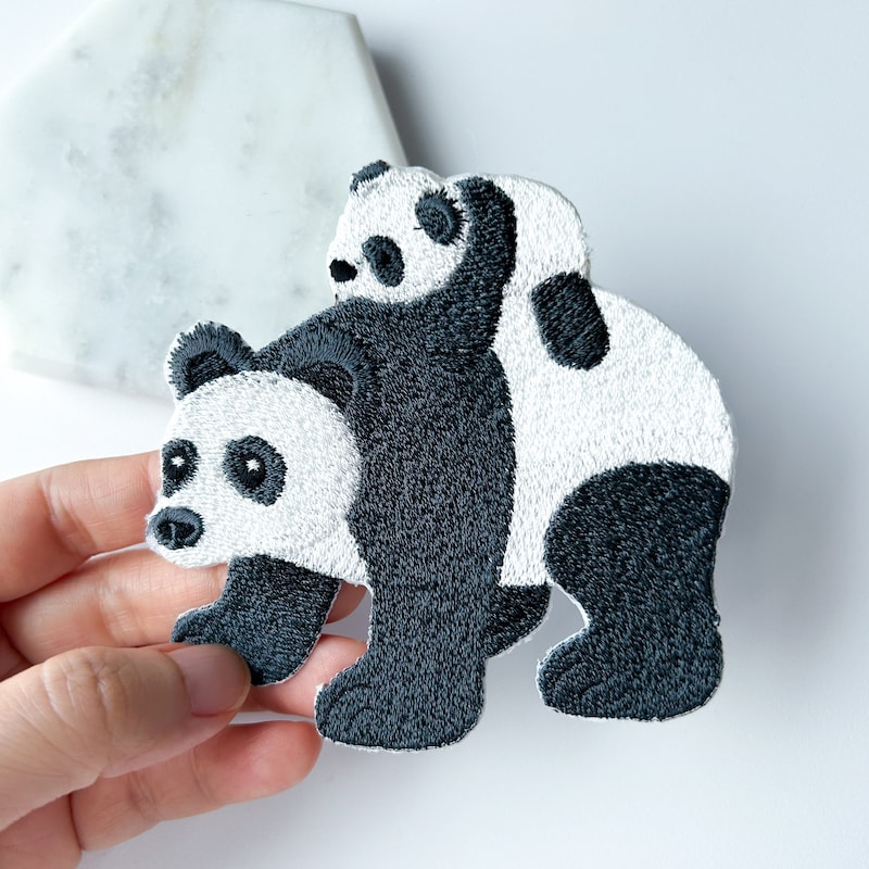Panda Iron on Patches - Etsy