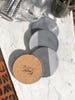 Charcoal Concrete Coaster with Silver (Set of Four) 