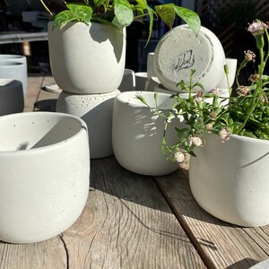 4 Round Concrete Pot Natural image 6