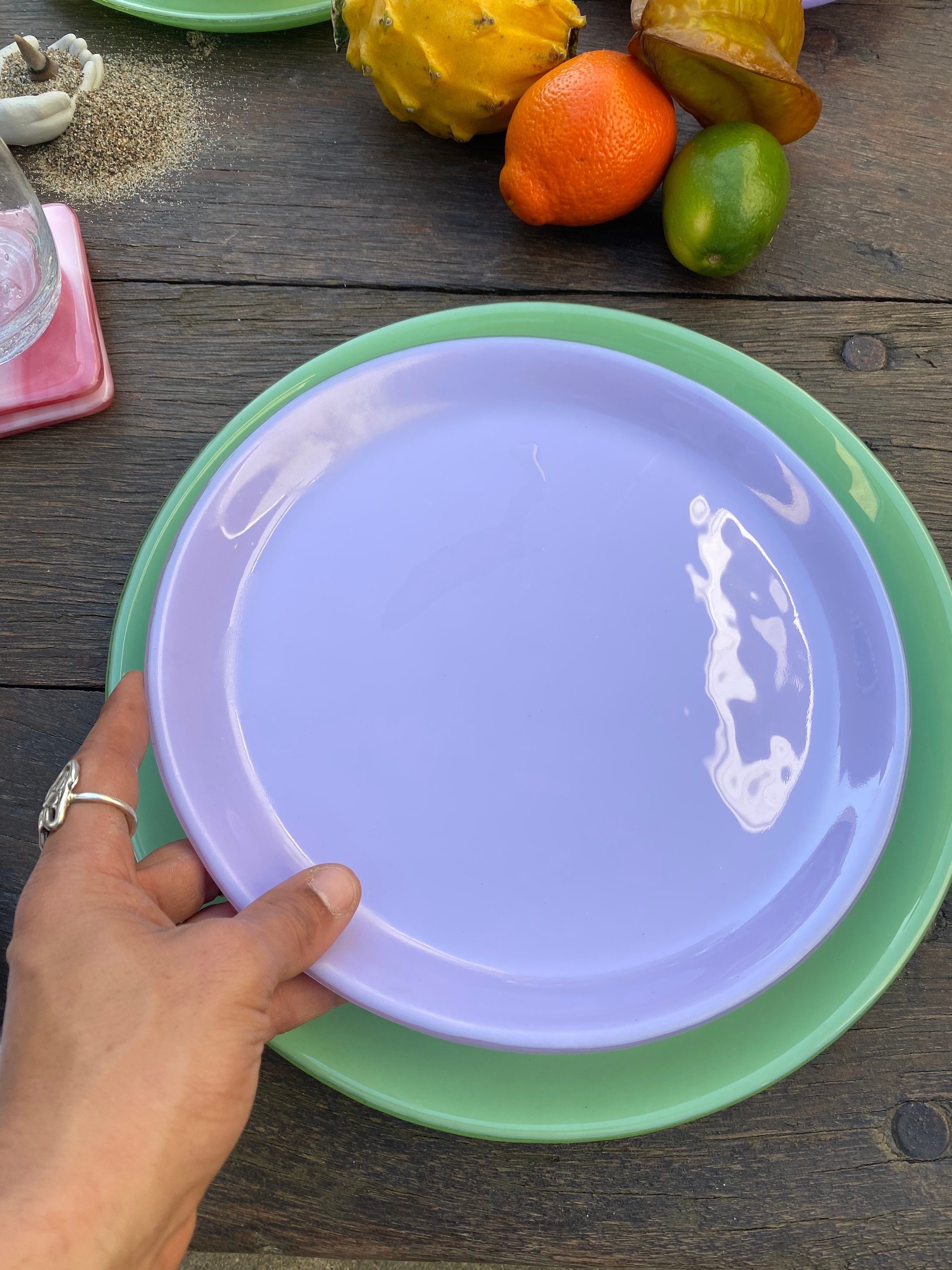 Glass Dinner Plate Etsy