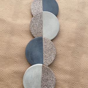 Limited Batch Concrete with Rock style Accent Coaster Set of Four image 5