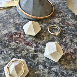 Unpigmented Concrete Diamond Ring Holder Set of Three image 2