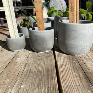 2 Round Concrete Pot Charcoal image 6