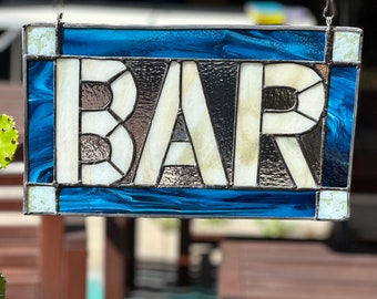 Bar Stained Glass Sign