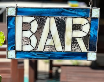 Bar Stained Glass Sign