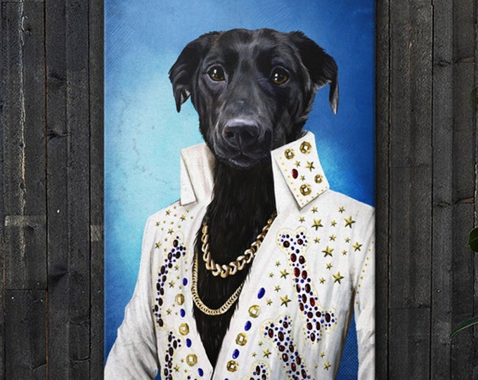Rocker Pet Portrait, Custom Pet Portrait, Pet Portrait, funny pet portrait, rockstar pet, gits for pets, unique gifts, personalized, dog