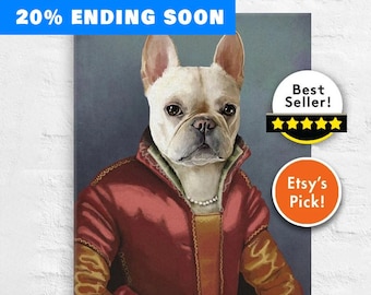Custom Pet Portrait, Pet Portrait, Royal Pet Portrait, custom dog portrait, funny pet portrait, dog portrait, dog lover, gift for pet, pets