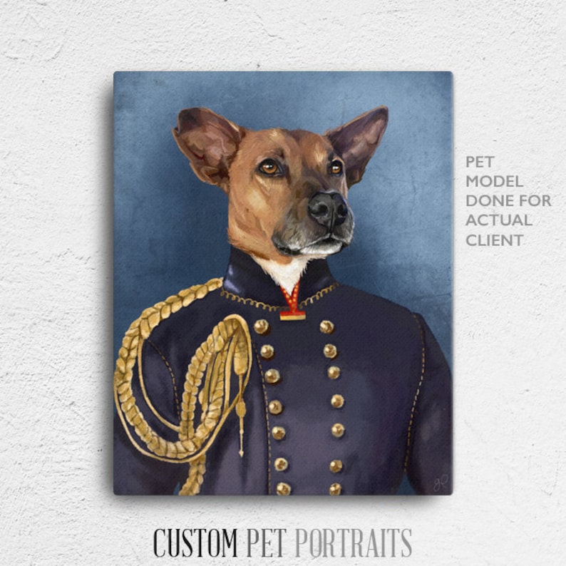 Personalized Christmas Gift Southern Belle Painting from Photo Custom Dog Painting
