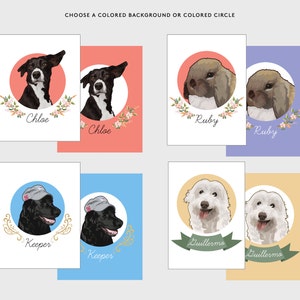 Pet Portrait, custom pet portrait, pet remembrance gift, pet sympathy gift, dog portrait, pet portraits, pet loss, family pet portrait image 3