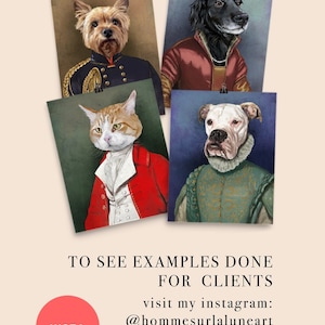 Samurai Pet Portrait, Pet Portrait, Custom Pet Portrait, Funny Pet Portrait, Samurai dog, samurai cat, royal pet portrait, pets, anime image 6