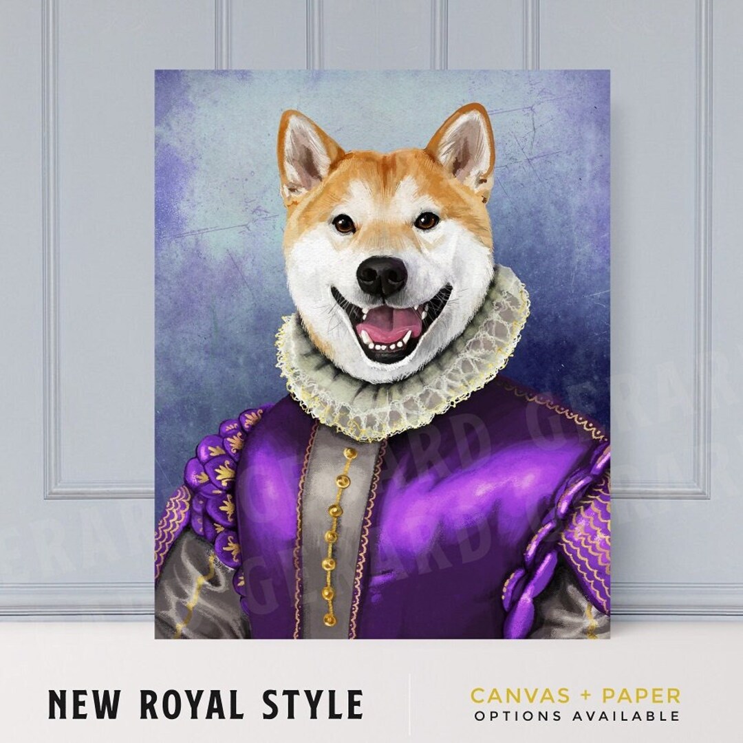 Royal Custom Pet Portrait - Personalized Dog or Cat Portrait - Royal ...