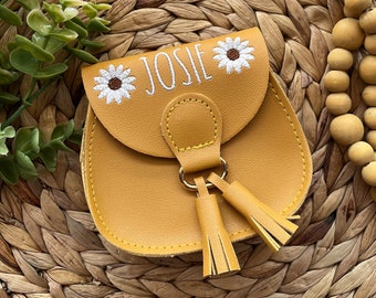 Personalized Sunflower Toddler Crossbody Purse, Little Girls Purse, My First Purse, One Year Old Birthday Gift