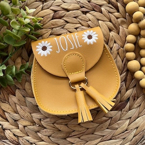 Personalized Sunflower Toddler Crossbody Purse, Little Girls Purse, My First Purse, One Year Old Birthday Gift