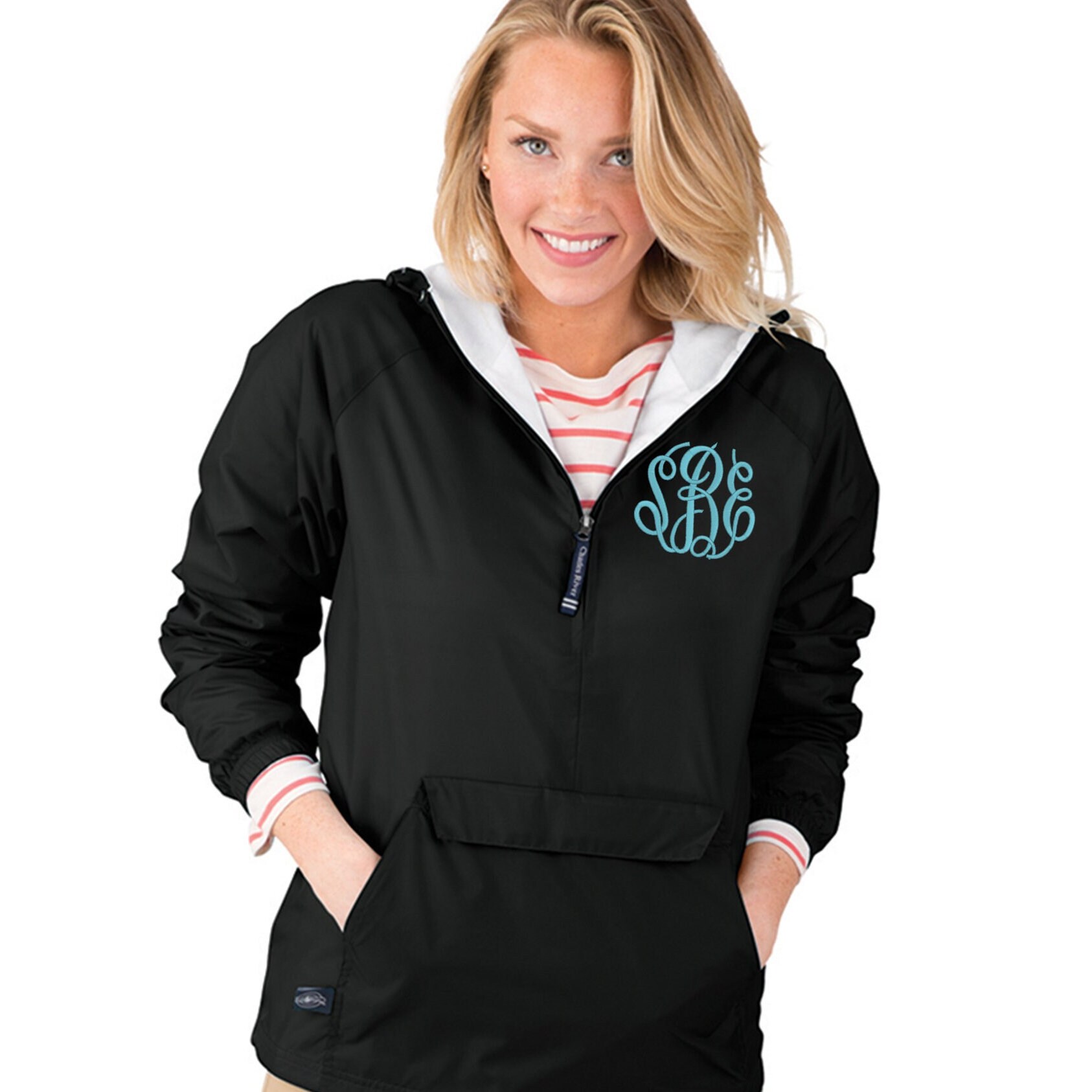 Monogram Windbreaker Jacket - Personalized Waterproof Rain Jacket,  Monogrammed Windbreaker, Womens Spring Jack…