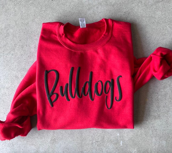 Custom PUFF Vinyl Gildan Sweatshirt, High school Mascot Sweatshirt, Gildan Heavy blend Sweatshirt, Football Fan Pullover,