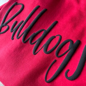 Custom PUFF Vinyl Gildan Sweatshirt, High school Mascot Sweatshirt, Gildan Heavy blend Sweatshirt, Football Fan Pullover, image 5