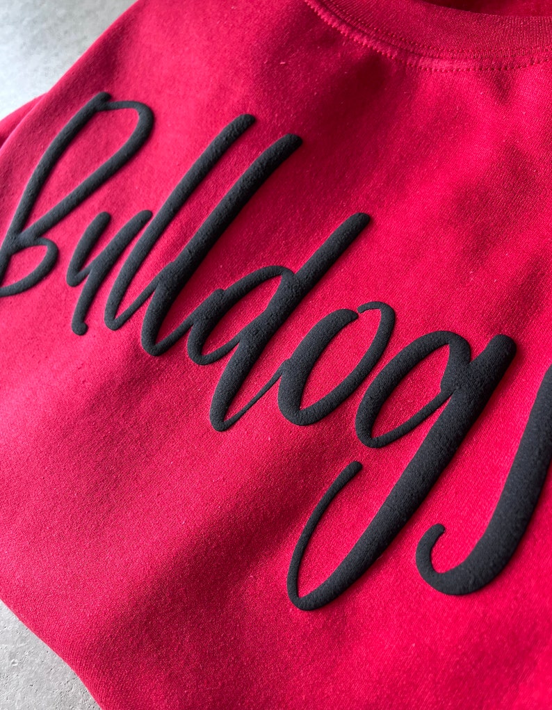Custom PUFF Vinyl Gildan Sweatshirt, High school Mascot Sweatshirt, Gildan Heavy blend Sweatshirt, Football Fan Pullover, image 5