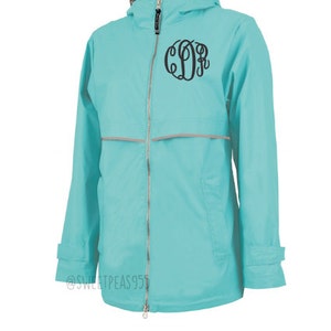 Monogram Raincoat, Monogram Rain Jacket, Charles River Jacket, New Englander Rain Jacket, Personalized Jacket image 1