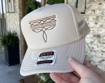 Gorra de camionero con puntada de bota vaquera, gorra de béisbol campestre, estilo ranchero