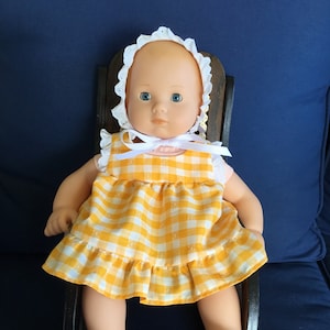 Bitty Baby or other 15-16 inch Doll Dress, Panties and Bonnet