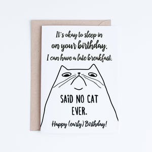 Lustige Katzen Geburtstagskarten Sofort Download, druckbare Geburtstagskarten für Katzenliebhaber, frühen Geburtstag schwarz und weiß Katze, für ihn, für sie