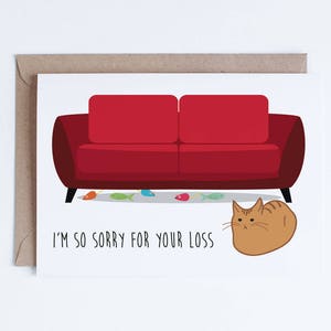 Download istantaneo della carta di simpatia, carta stampabile per perdita, perdita di animali domestici, mi dispiace, carte stampabili gatto zenzero, carta gatto arancione, per amico, amanti dei gatti