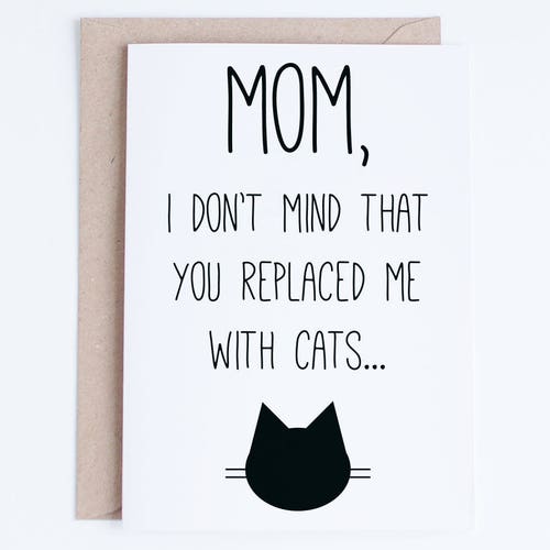 Mother's Day Printable Card Instant Download Funny Cat - Etsy