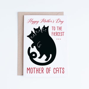 Druckbare Muttertagskarte, lustige Mutter der Katzen Karte sofortiger Download, Muttertag Karten, schwarze Katze Sigil, für Mama, für Mama, Fell Mama