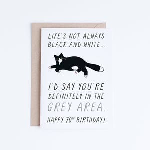 70th Birthday Card, Printable Birthday Card, Funny Cat Birthday Card, Seventy Card, Printable Cat Card, Instant Download, 70 Birthday