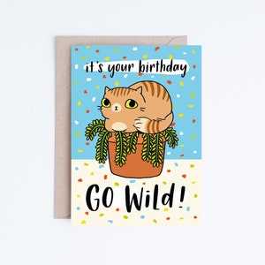 Funny Cat Birthday Cards Instant Download, Printable Cards, Orange Tabby Cat, From the Cat Birthday Cards, Ginger Cat, For Him, For Her