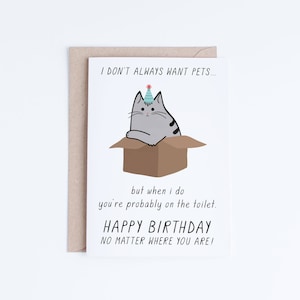 Cartes d'anniversaire drôles Téléchargement instantané, Cartes d'anniversaire imprimables pour les amis, Pour les amoureux des chats, Carte d'anniversaire drôle de chat tigré, Blagues sur les chats, Meme