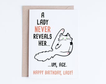 Funny Birthday Cards for Her, Printable Birthday Cards for Friend, For Sister, Funny Persian Cat Birthday Card Digital Download, Long-Haired