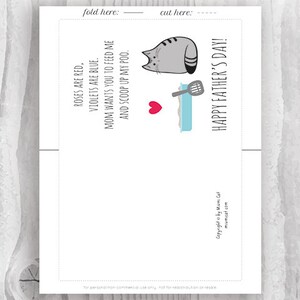 Printable Father Card, Fathers Day Card, Pet Dad, Father's Day Cards ...