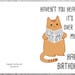 Funny Birthday Cards Instant Download, Funny Orange Cat Birthday Card ...